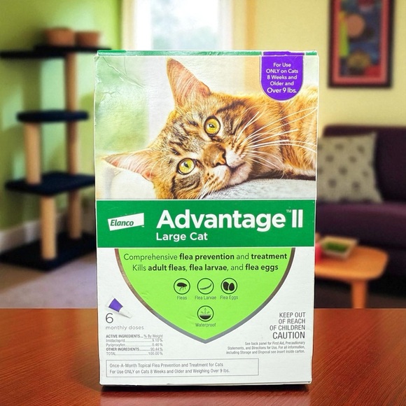 Advantage II Flea Treatment for Large Cats Over 9 lbs - 6 Doses - Picture 1 of 12